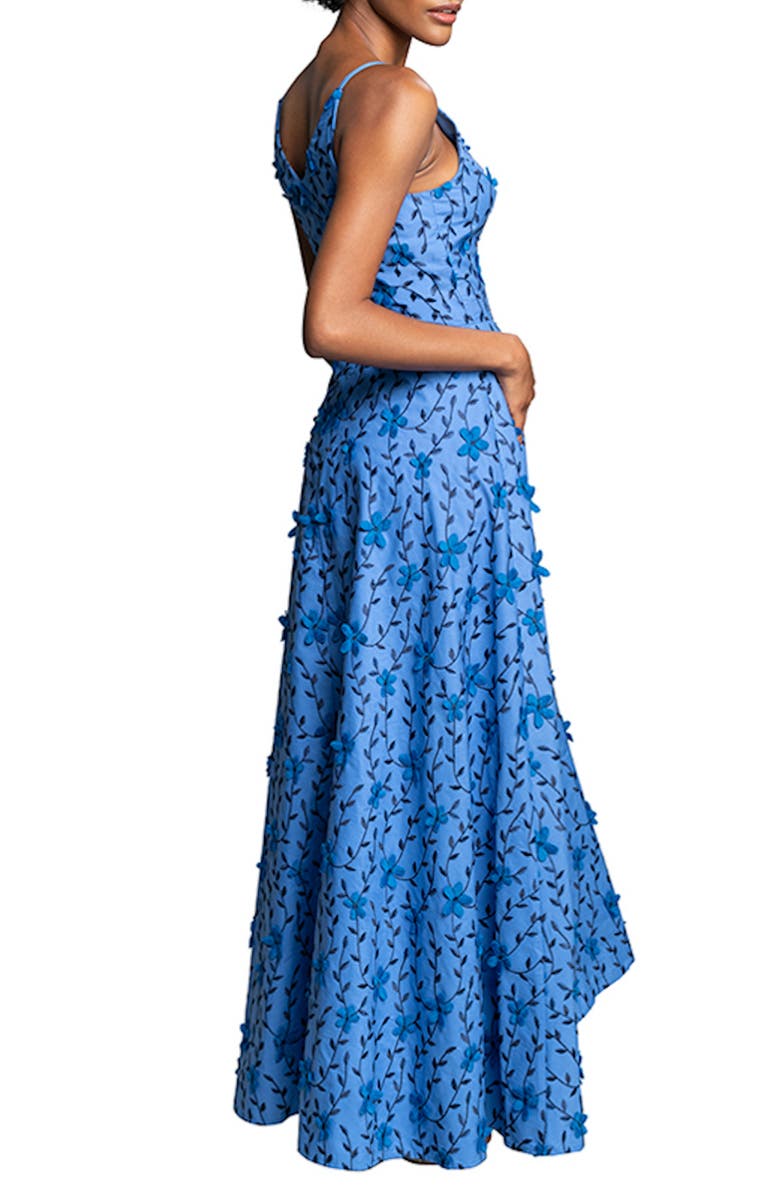 Dress the Population Juniper Floral Crepe Gown, Alternate, color, 