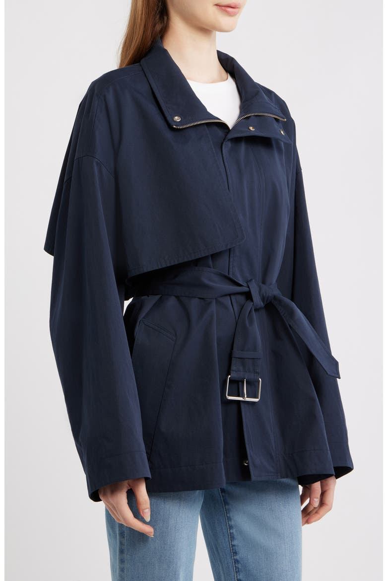 The Short Field Trench Jacket, Alternate, color, NAVY