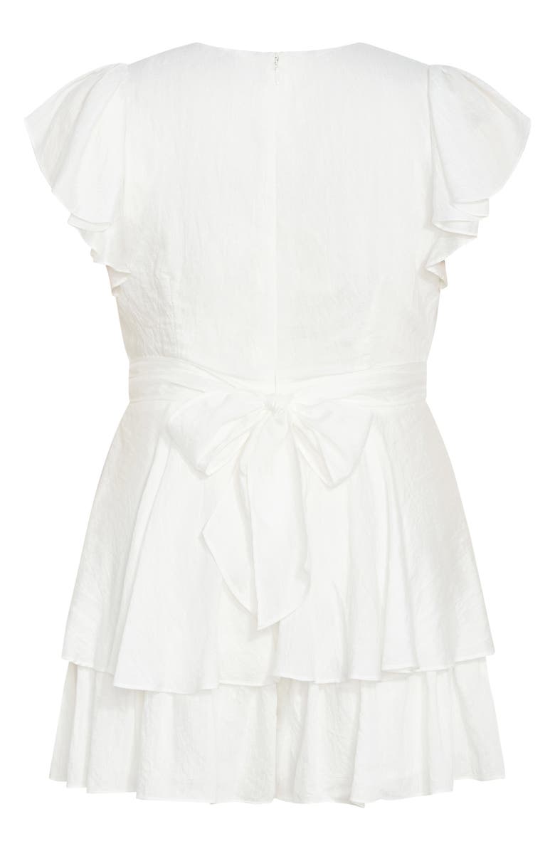 City Chic Sunny Ruffle Romper, Alternate, color, 