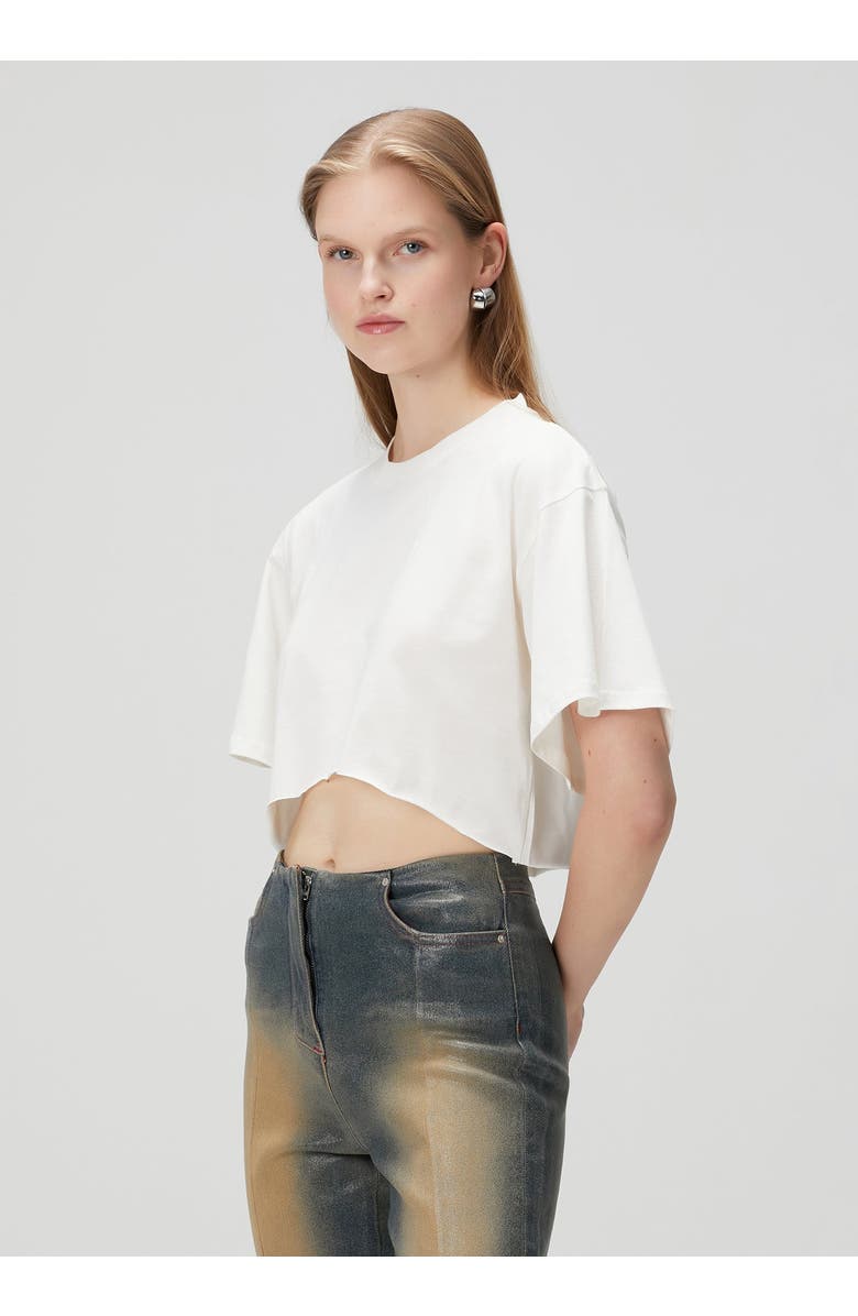 PCFG Pure Cotton Oversized Crop Top, Alternate, color, White