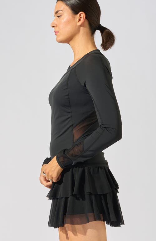 Bobbe Active Her Majesty Long Sleeve Top In Black