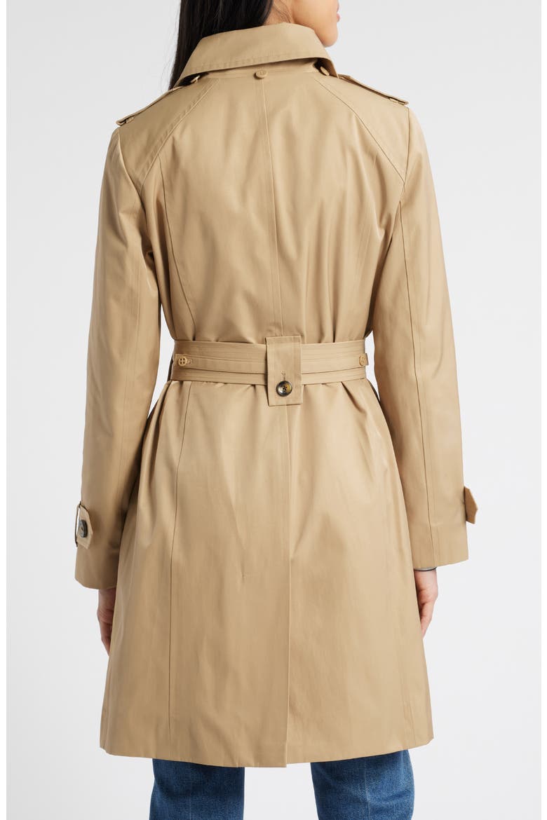 Missy Hooded Belted Trench Coat, Alternate, color, KHAKI
