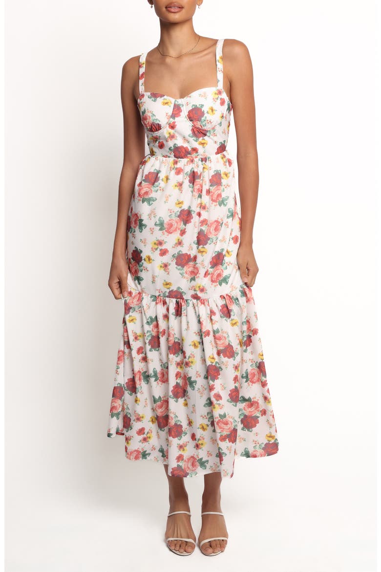 Donatella Floral Fit & Flare Maxi Dress, Main, color, FLORAL