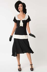 Unique Vintage 1920s Wilshire Flapper Day Dress
