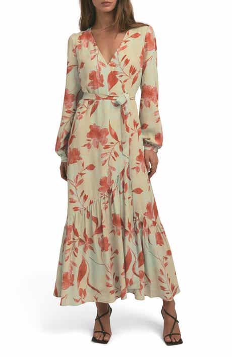 Favorite Daughter The Lady Like Long Sleeve Maxi Wrap Dress