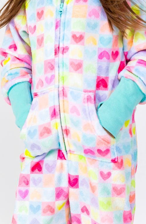 Preppy Goose Love More  One-piece   Plush Jumpsuit