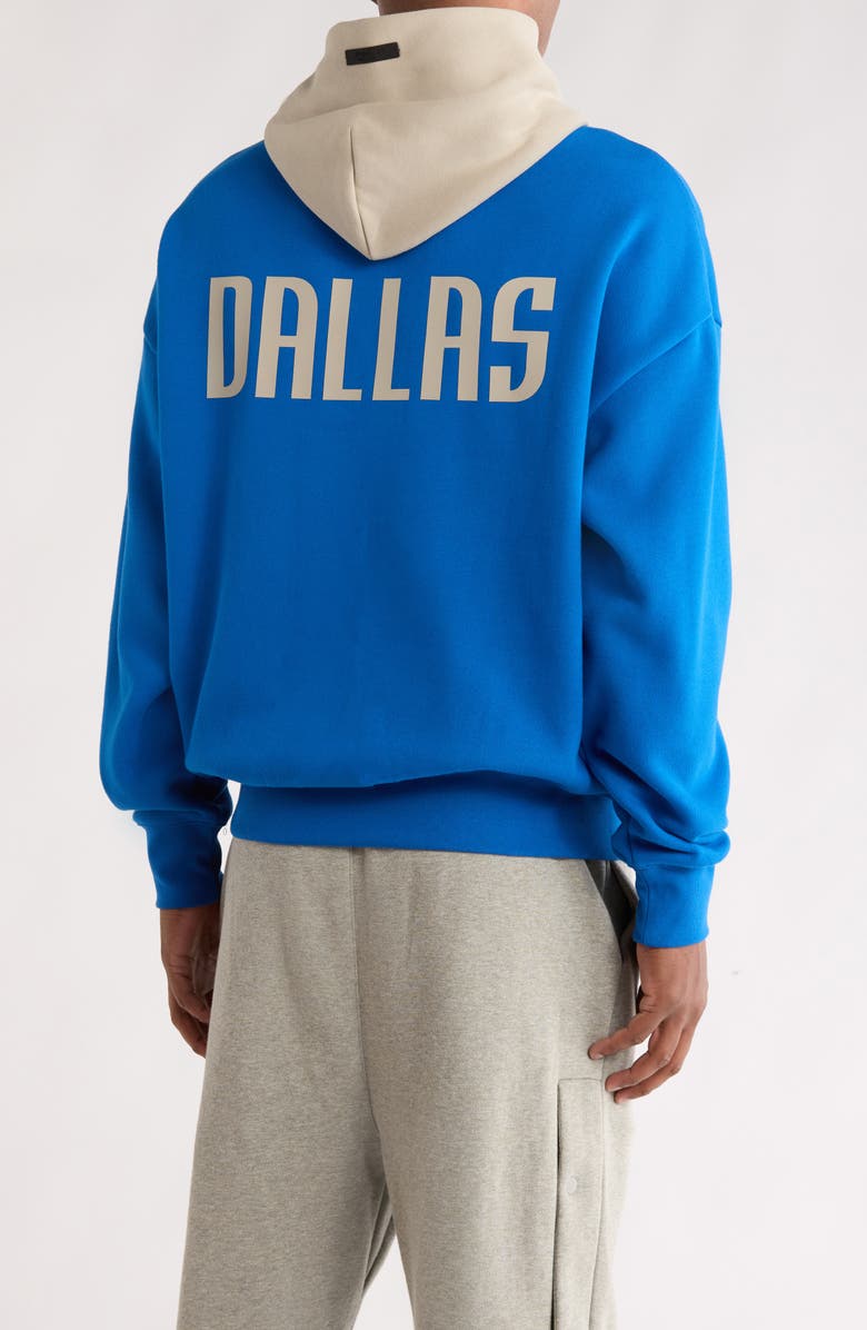 Fear of God Essentials x NBA Mavs Sports Fit Hoodie, Alternate, color, Blue/ Seal