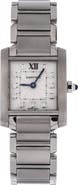 Pre-Owned Cartier Tank Francaise Quartz Watch Stainless Steel with Diamond Markers 20