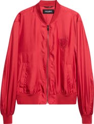 Dolce&Gabbana Silk Satin Baseball Jacket