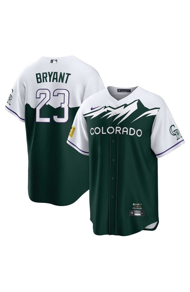 Nike Men's Nike Kris Bryant Green Colorado Rockies City Connect Replica Player Jersey, Main, color,