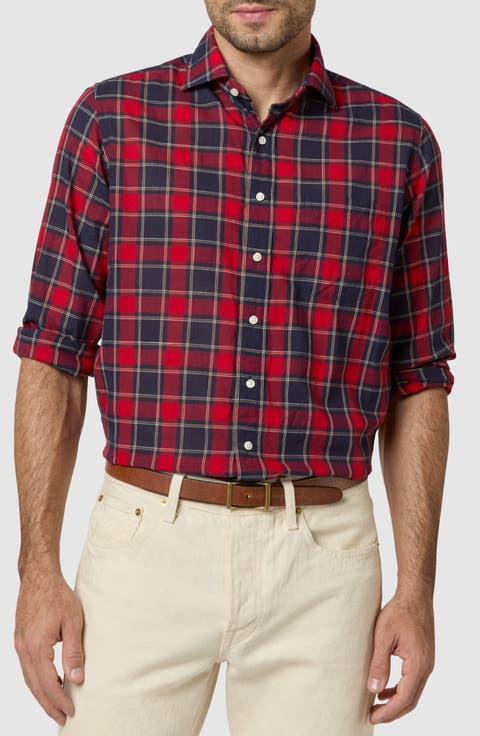 Plaid Button-Up Shirt