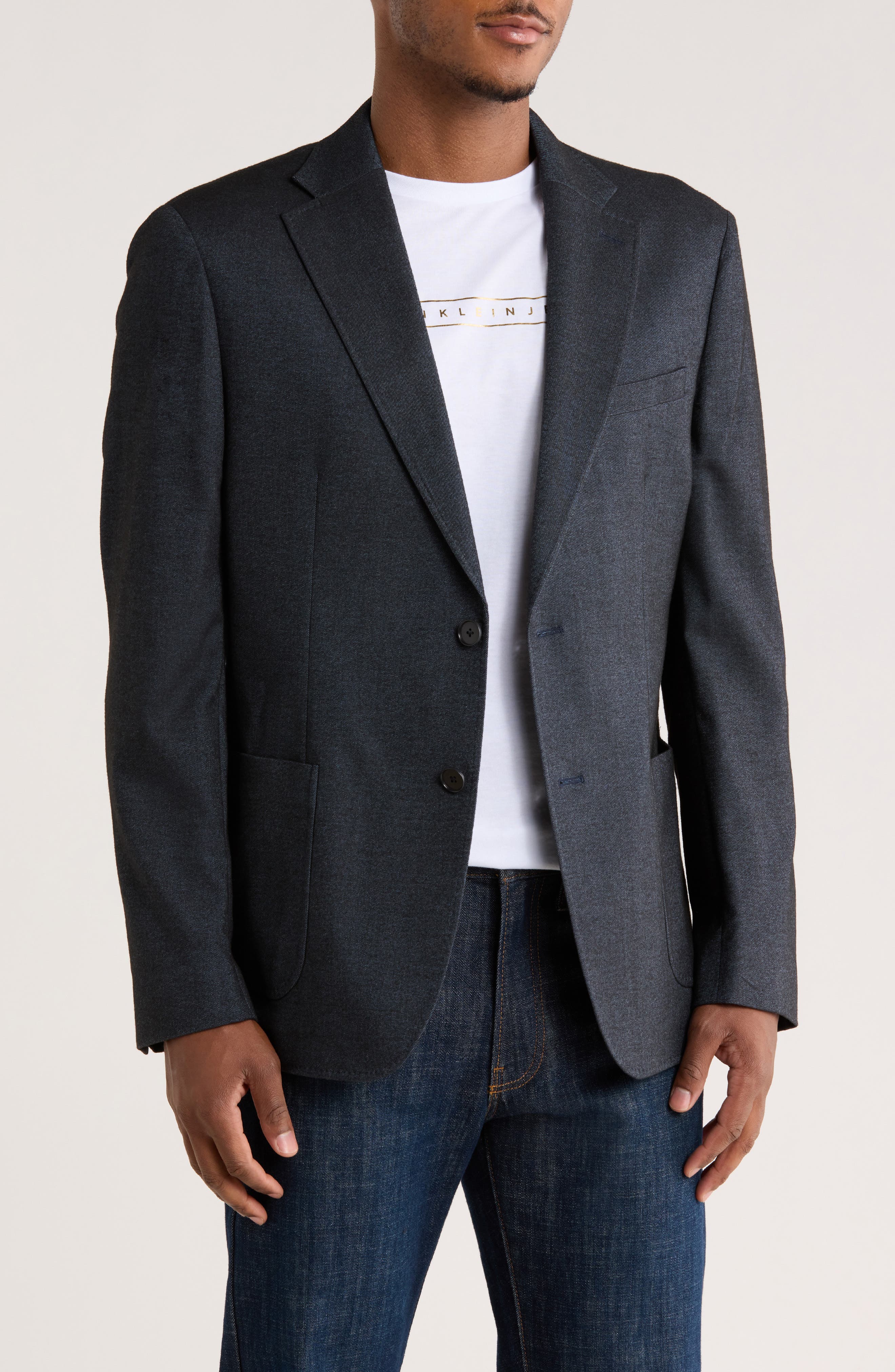 Calvin Klein Two Button Notch Lapel Sport Coat