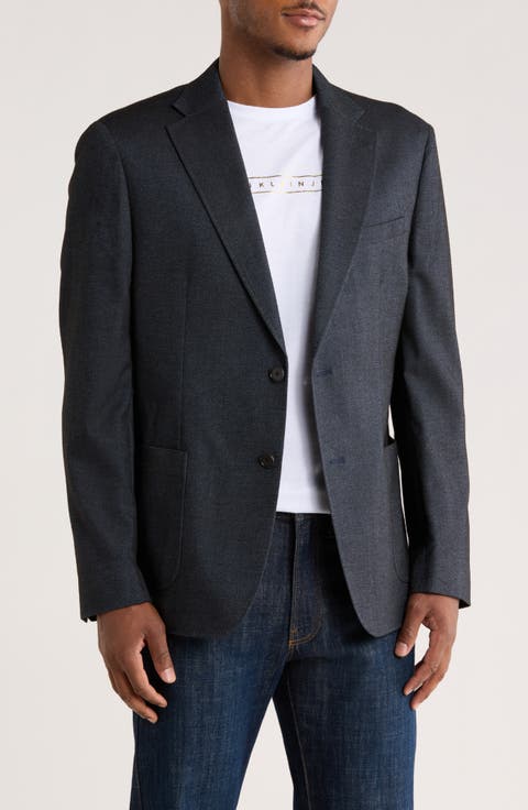 Two Button Notch Lapel Sport Coat