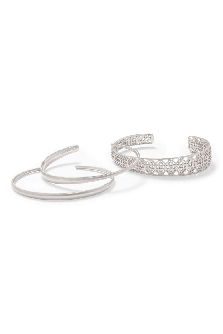 Tiana Cuff Set, Alternate, color, SILVER FILIGREE