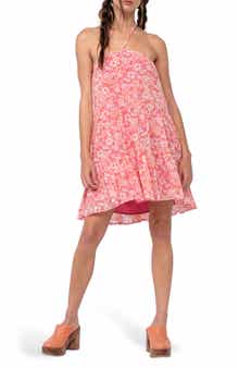 Floral Halter Tie Shift Dress