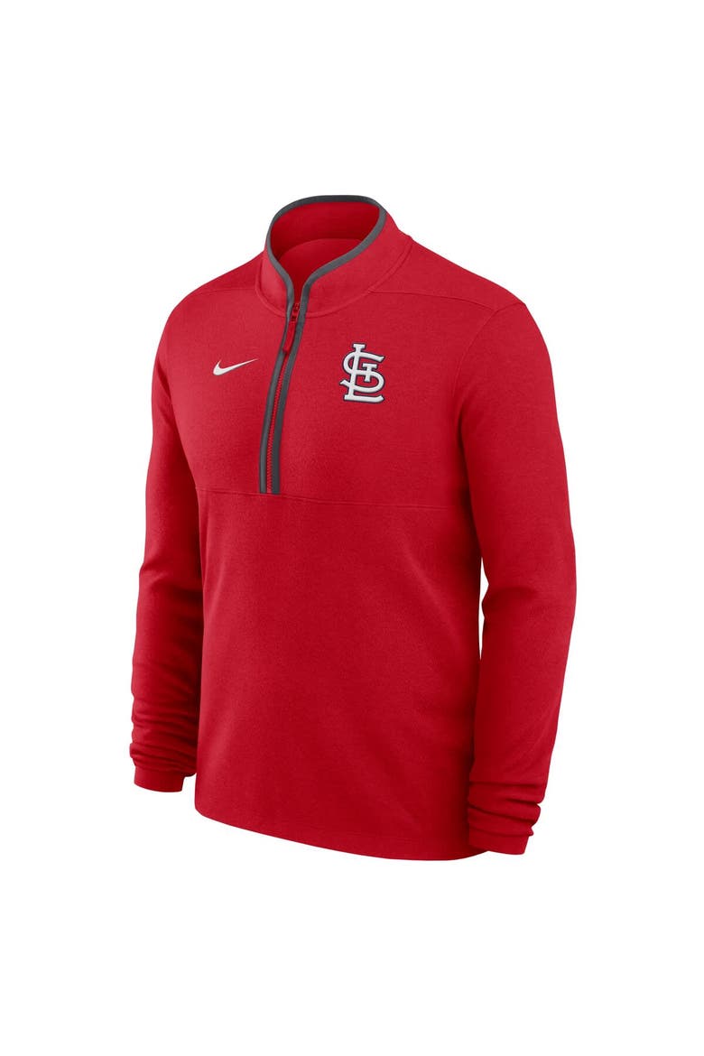 Men's Nike Red St. Louis Cardinals Dri-FIT Victory Half-Zip Pullover, Alternate, color, Red