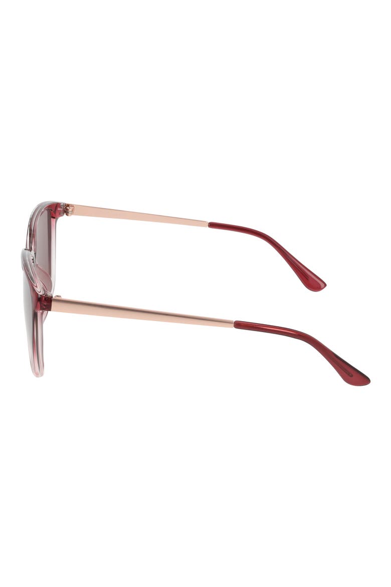 57mm Square Sunglasses, Alternate, color, MERLOT GRADIENT