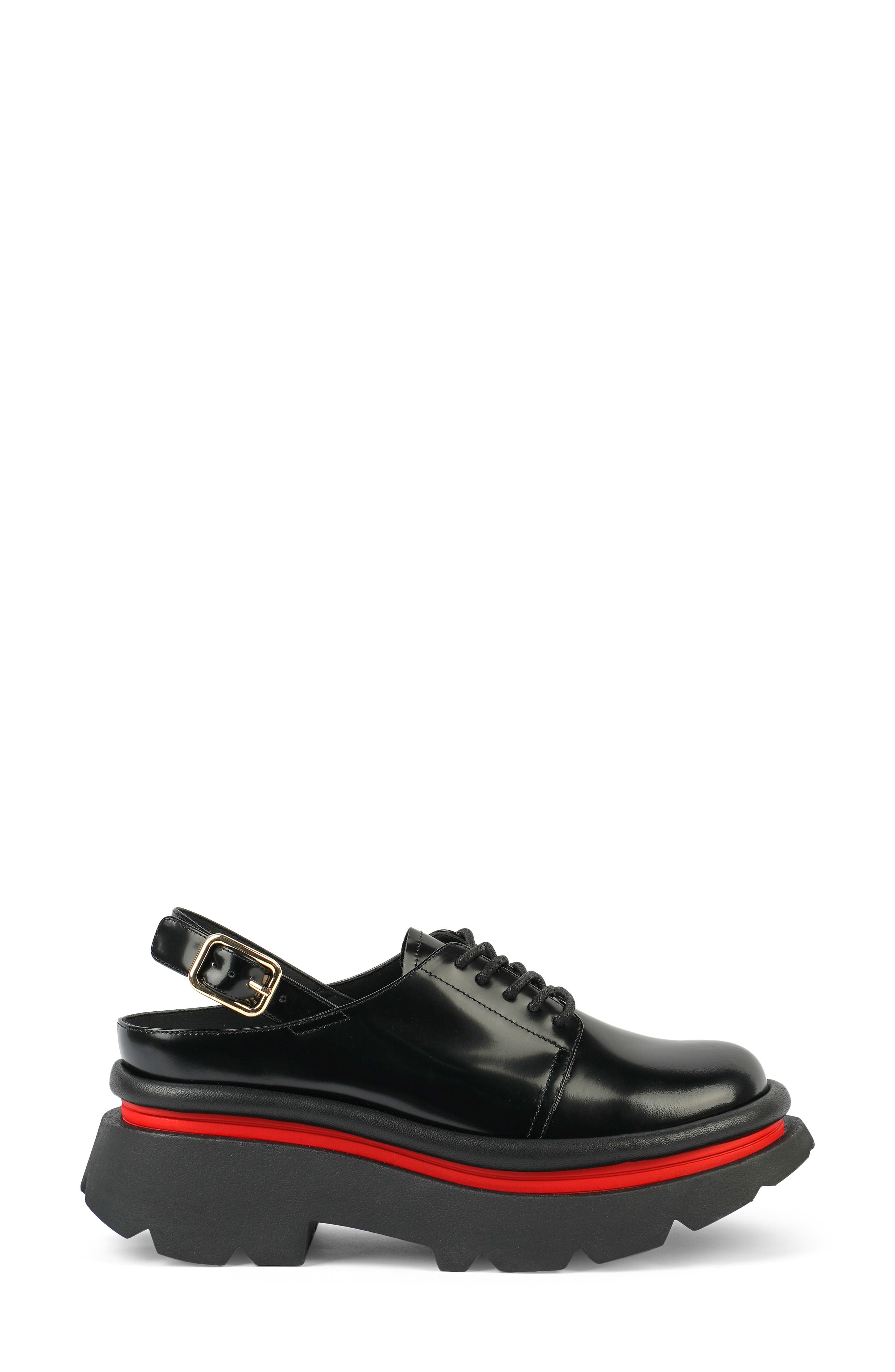 Crunch Time Slingback Platform Derby, Alternate, color, BLACK BOX CALF