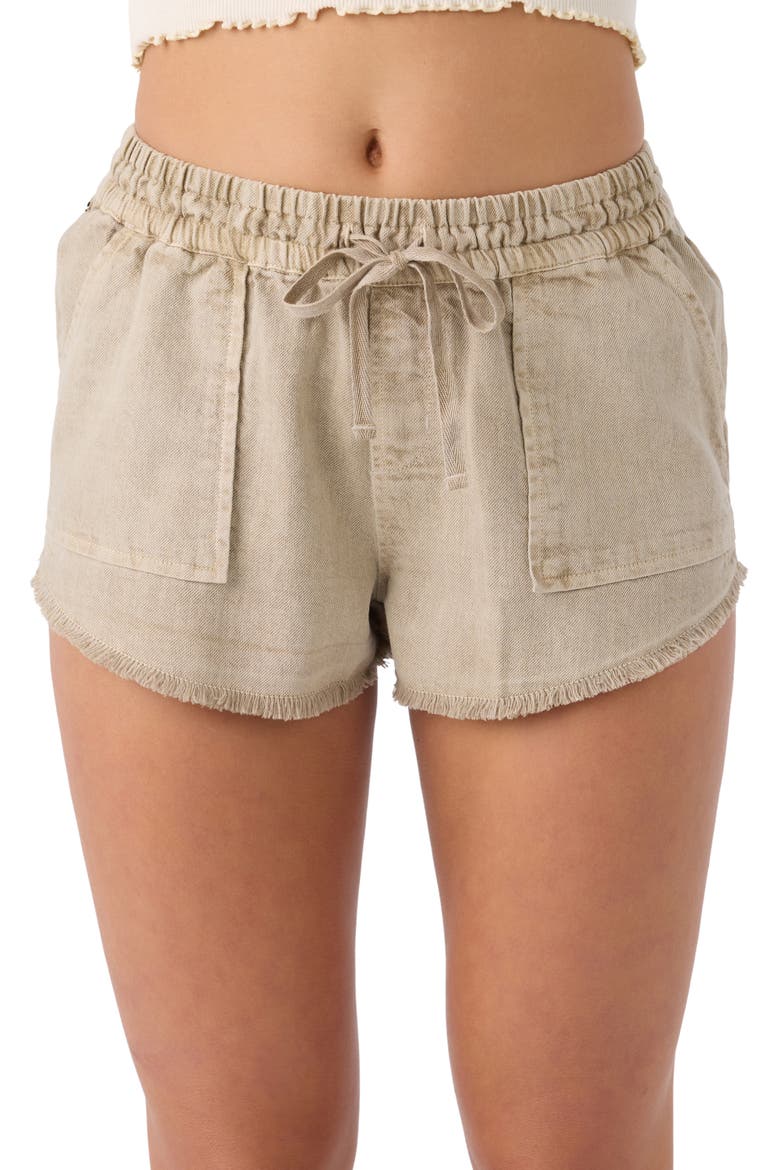Sevie Drawstring Cotton Twill Shorts, Alternate, color, SIMPLY TAUPE