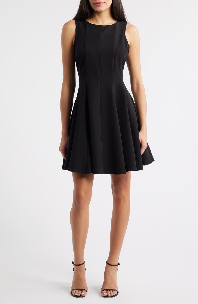 CeCe Skater Minidress, Main, color, Rich Black