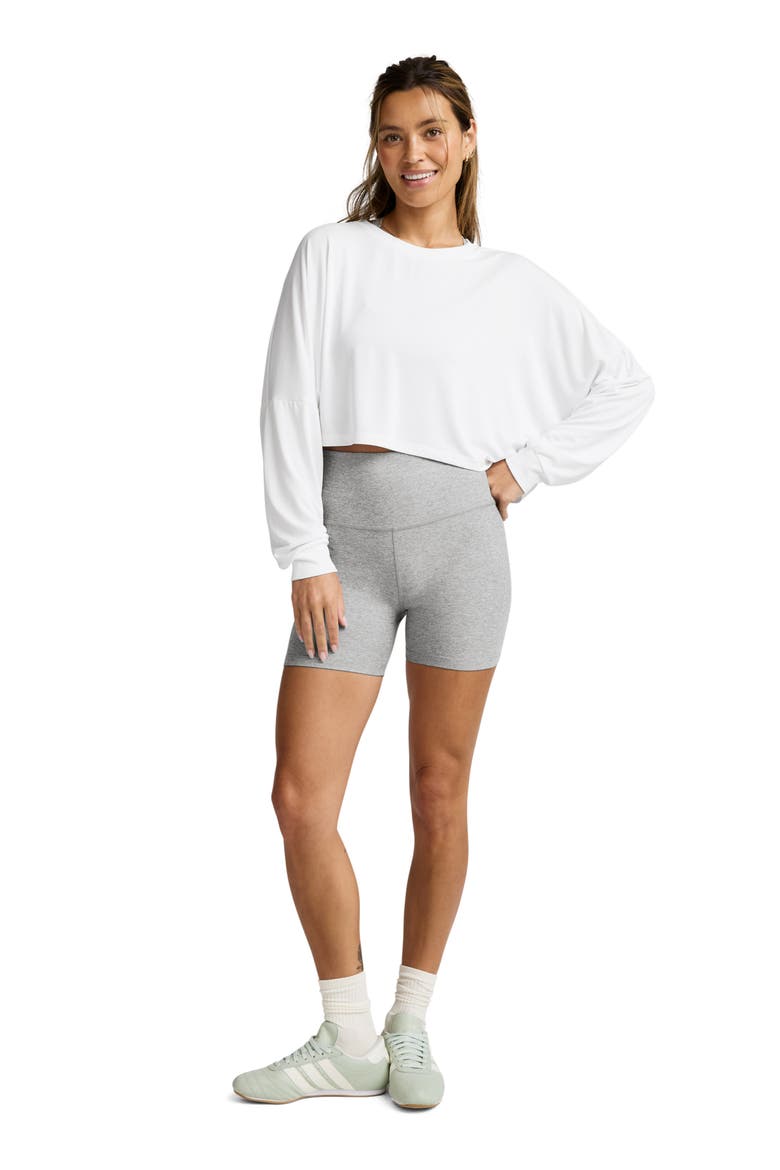 Studio Knit Long Sleeve T-Shirt, Alternate, color, WHITE