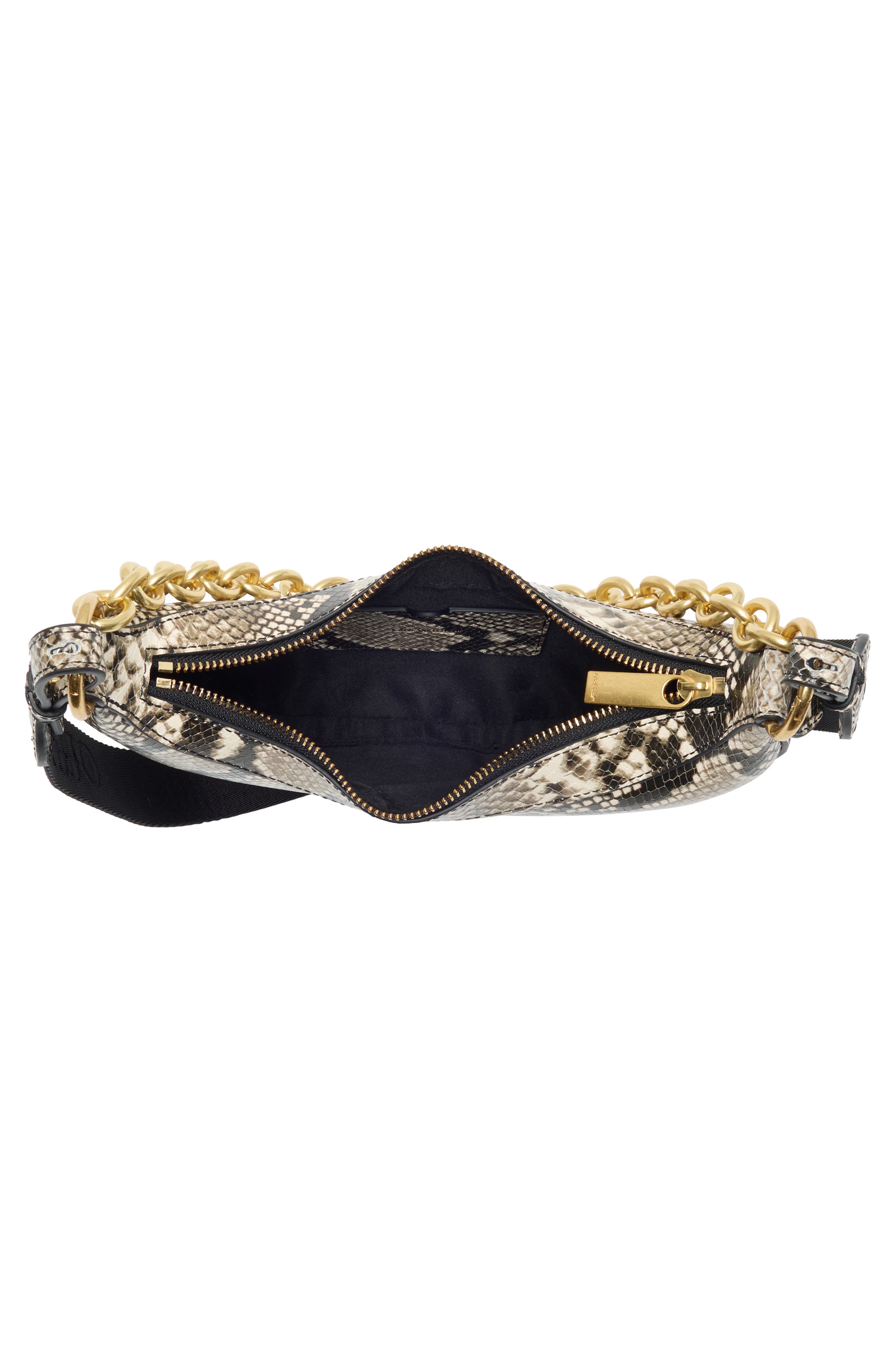 Hemisphere Snakeskin Embossed Leather Hobo Bag, Alternate, color, SNAKE