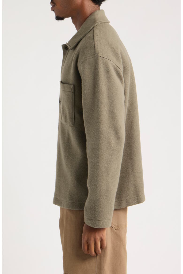 Rev Fleece Button-Up Shirt Jacket, Alternate, color, GREY WINTER