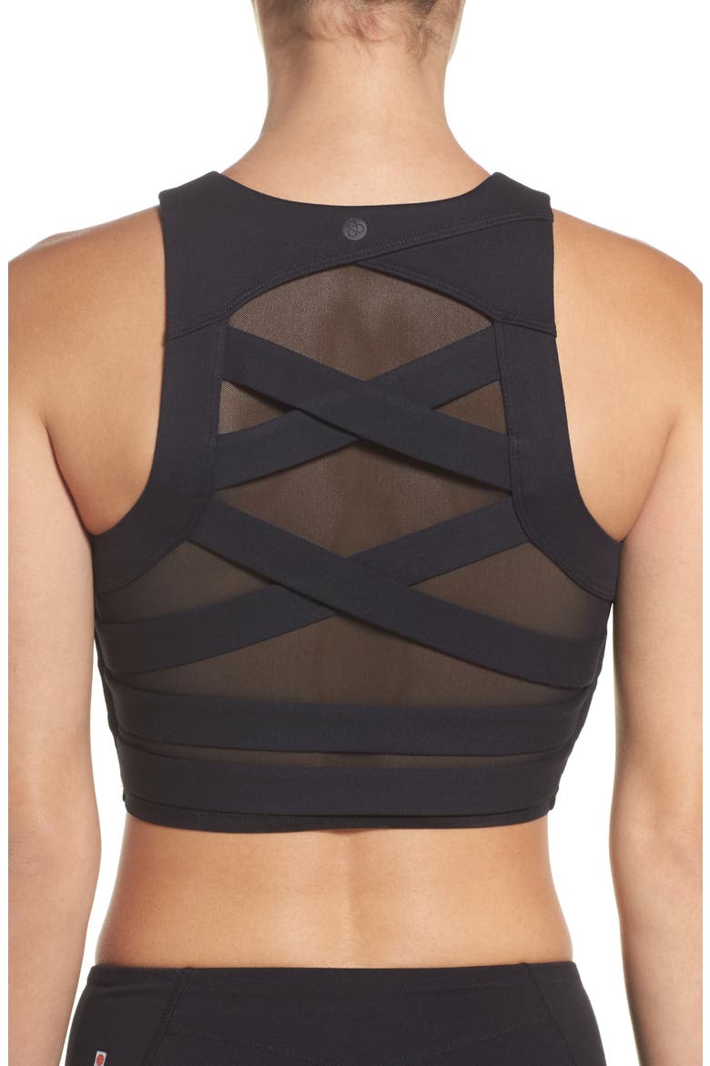 Covet Sports Bra Top, Alternate, color, BLACK
