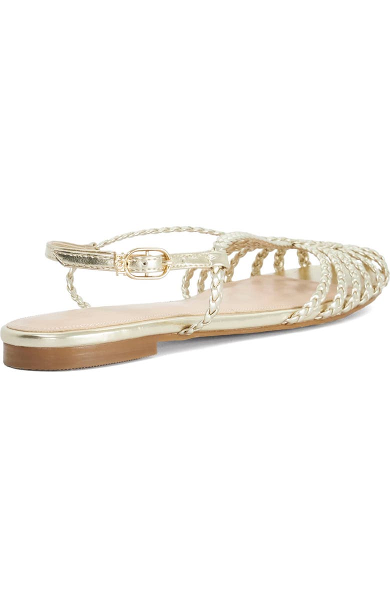 Dune London <p>Hoopla Flat Sandal (Women)</p>, Alternate, color, Gold