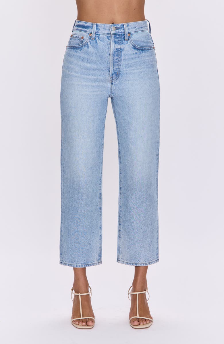 Pistola Cassie High Waist Crop Straight Leg Jeans, Main, color, Radiant