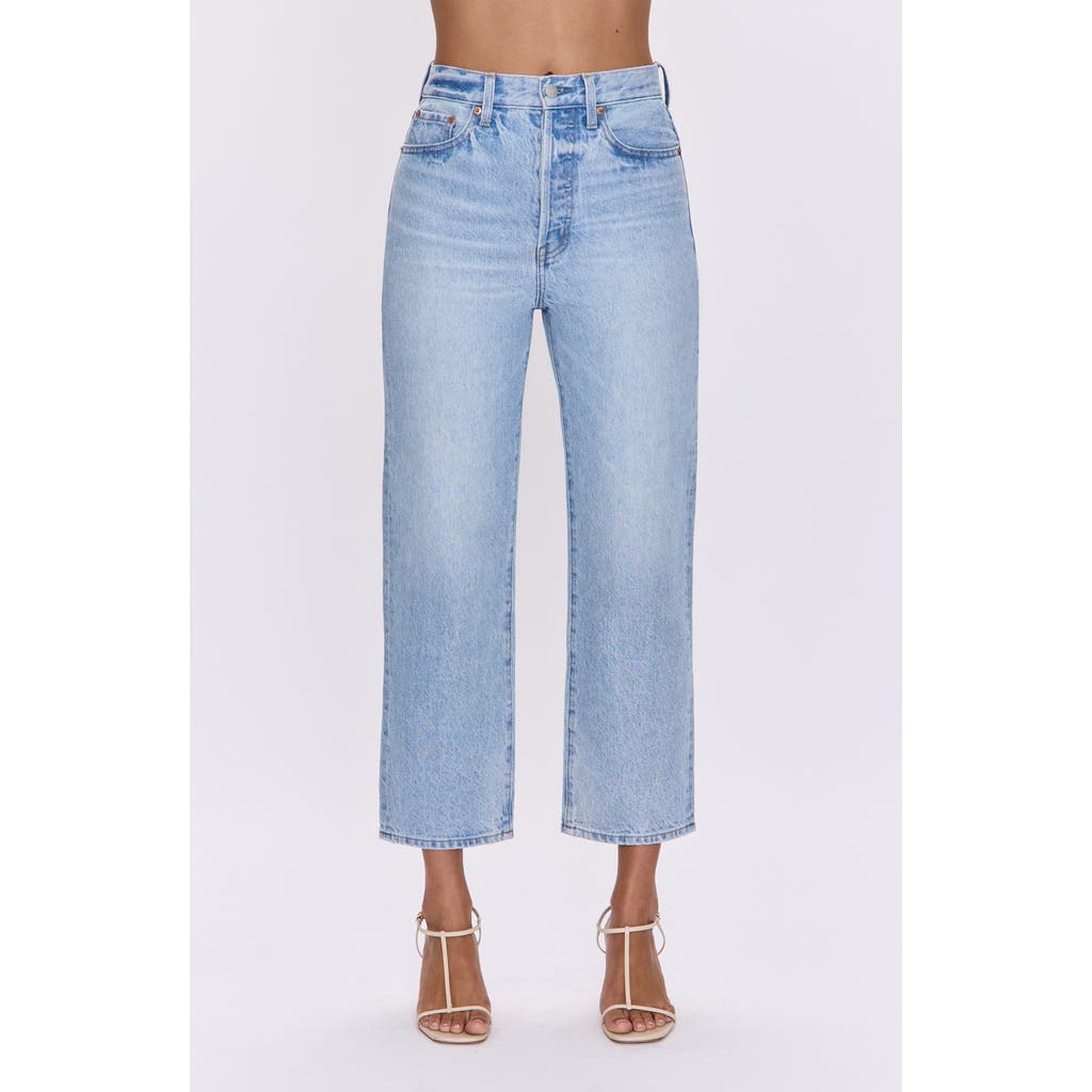 Pistola Eli High Rise Arched Leg Jeans In Sun Kissed In Blue