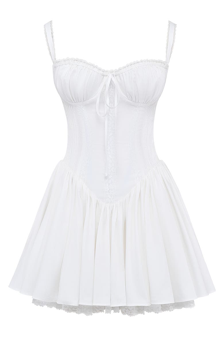 Corset Minidress, Alternate, color, WHITE