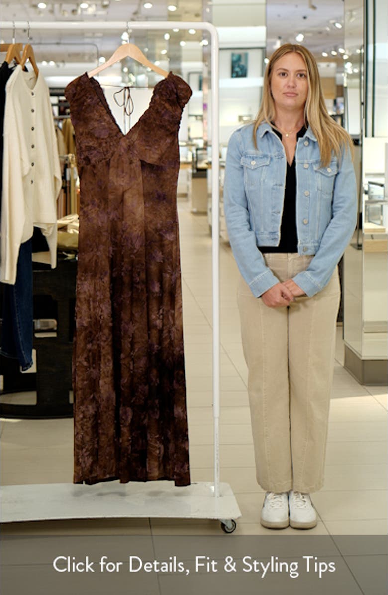 Floral Print Maxi Dress, sales video thumbnail