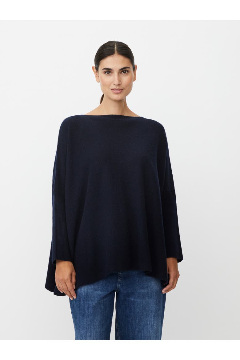 MaFayela Knit Poncho, Main, color, Navy Blazer