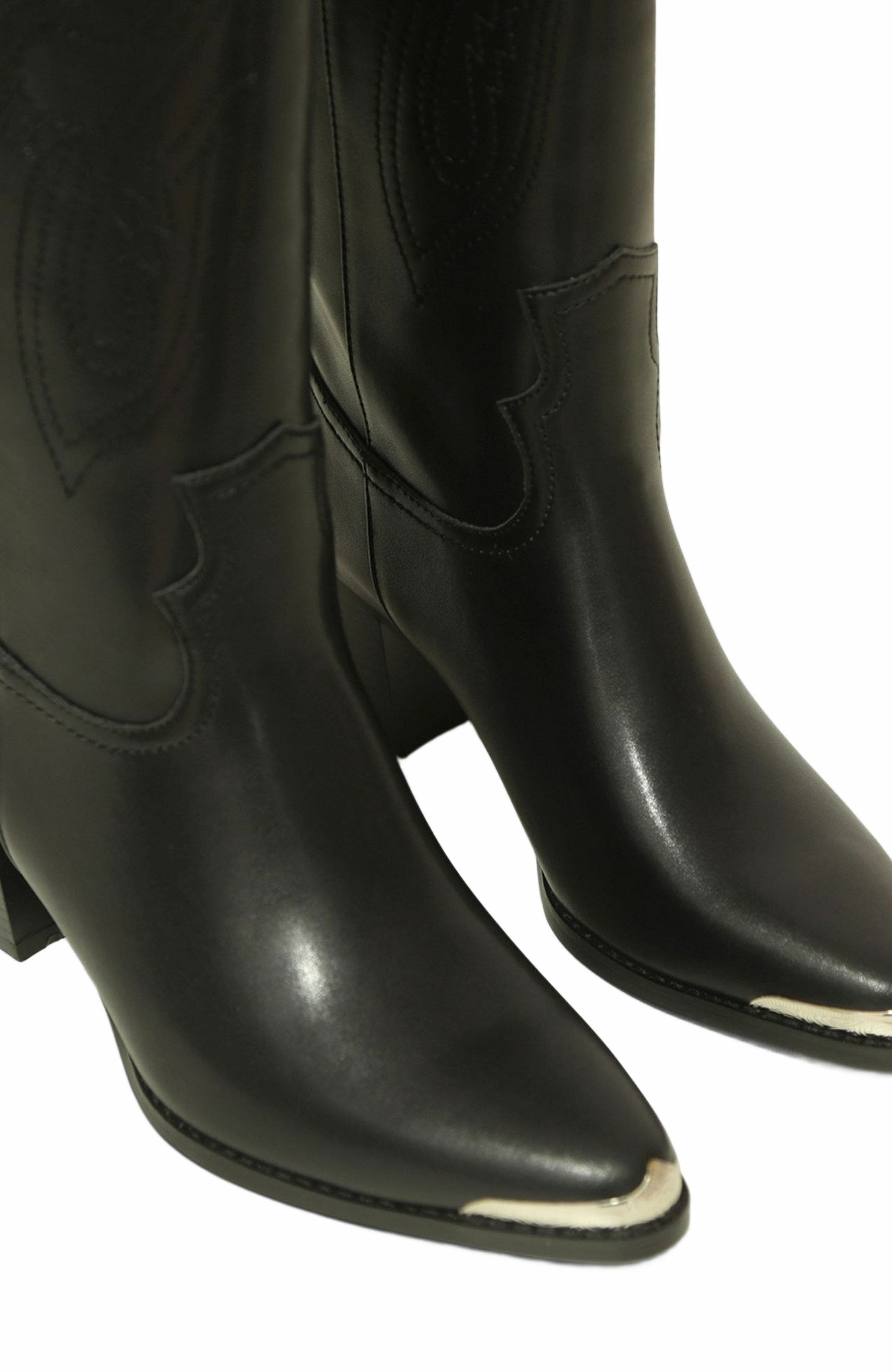 Belle & Bloom Rebelle Knee High Western Boot, Alternate, color, Black