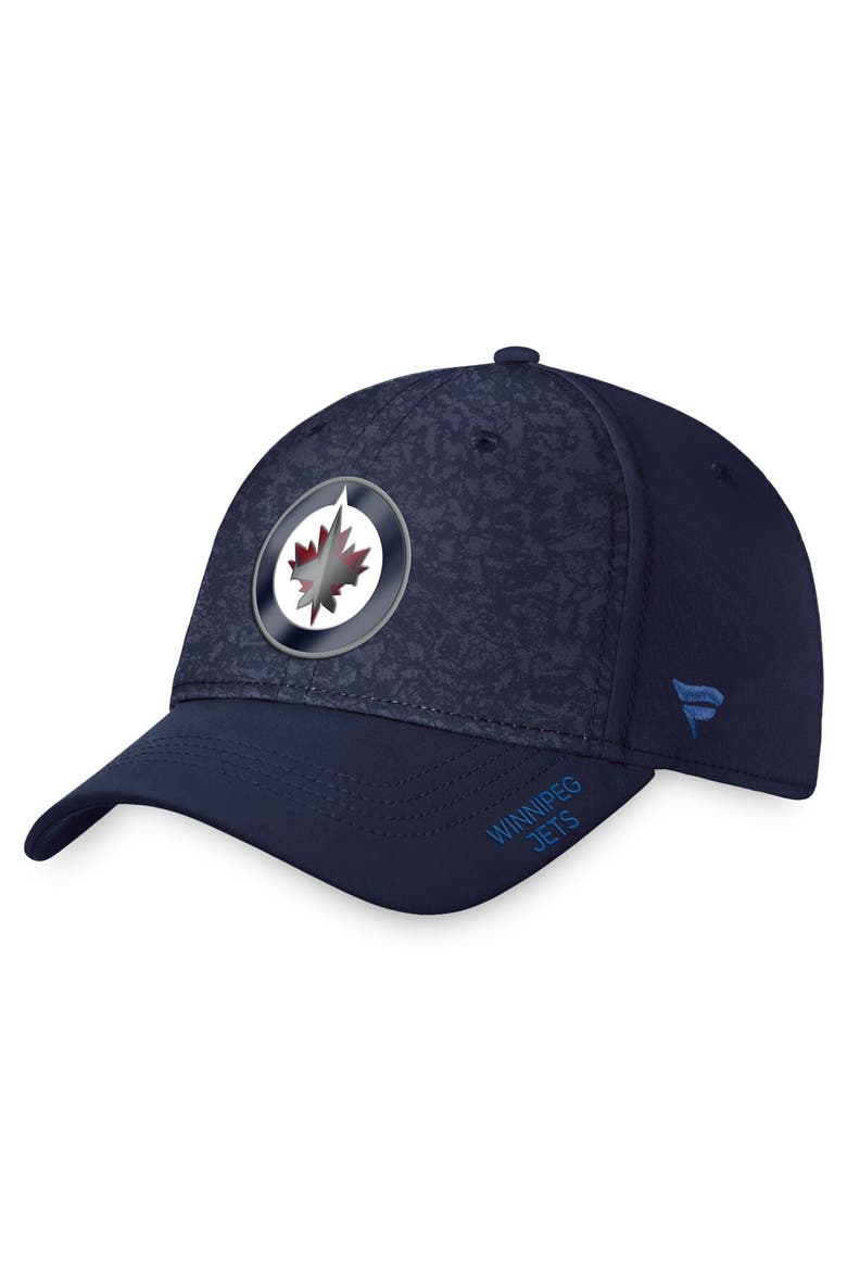 Men's Fanatics Branded  Navy Winnipeg Jets Authentic Pro Rink Flex Hat, Main, color, Navy