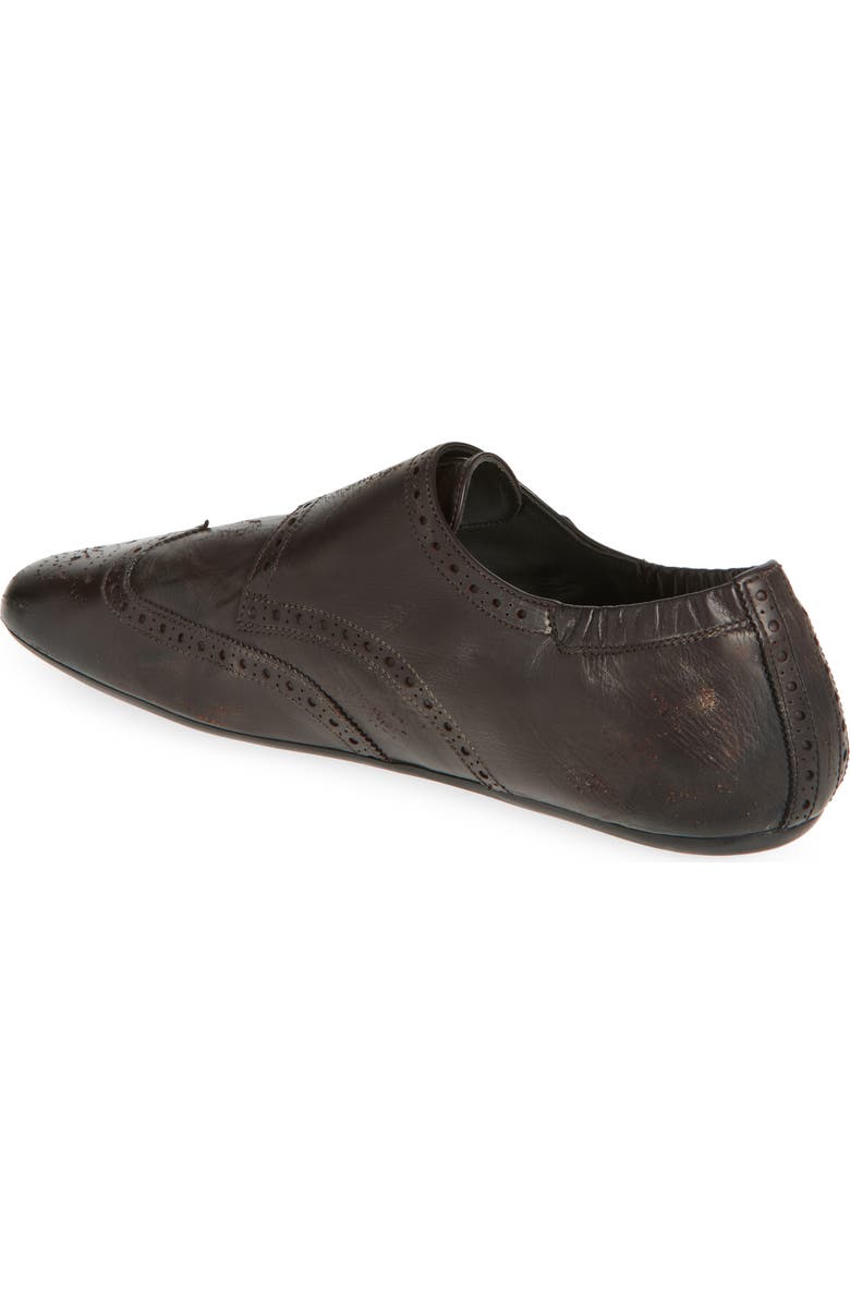 Prada Shuffle Double Monk Strap Shoe, Alternate, color, Ebano