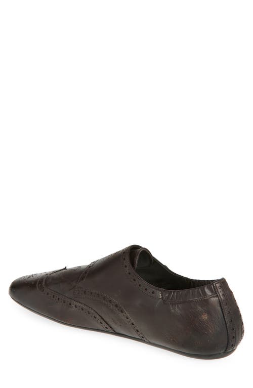 Prada Shuffle Double Monk Strap Shoe In Ebano