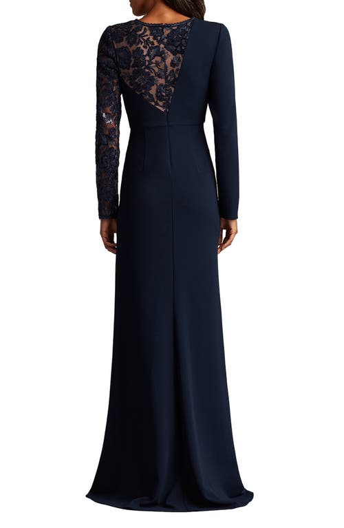 Tadashi Shoji Devika Embroidered Twist In Blue