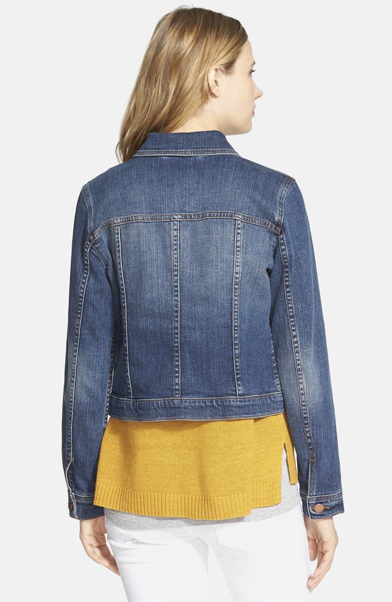 Eileen Fisher Crop Denim Jacket, Alternate, color, 
