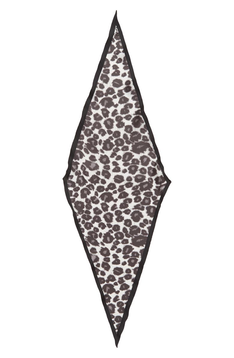 Echo Leopard Diamond Silk Scarf, Alternate, color,