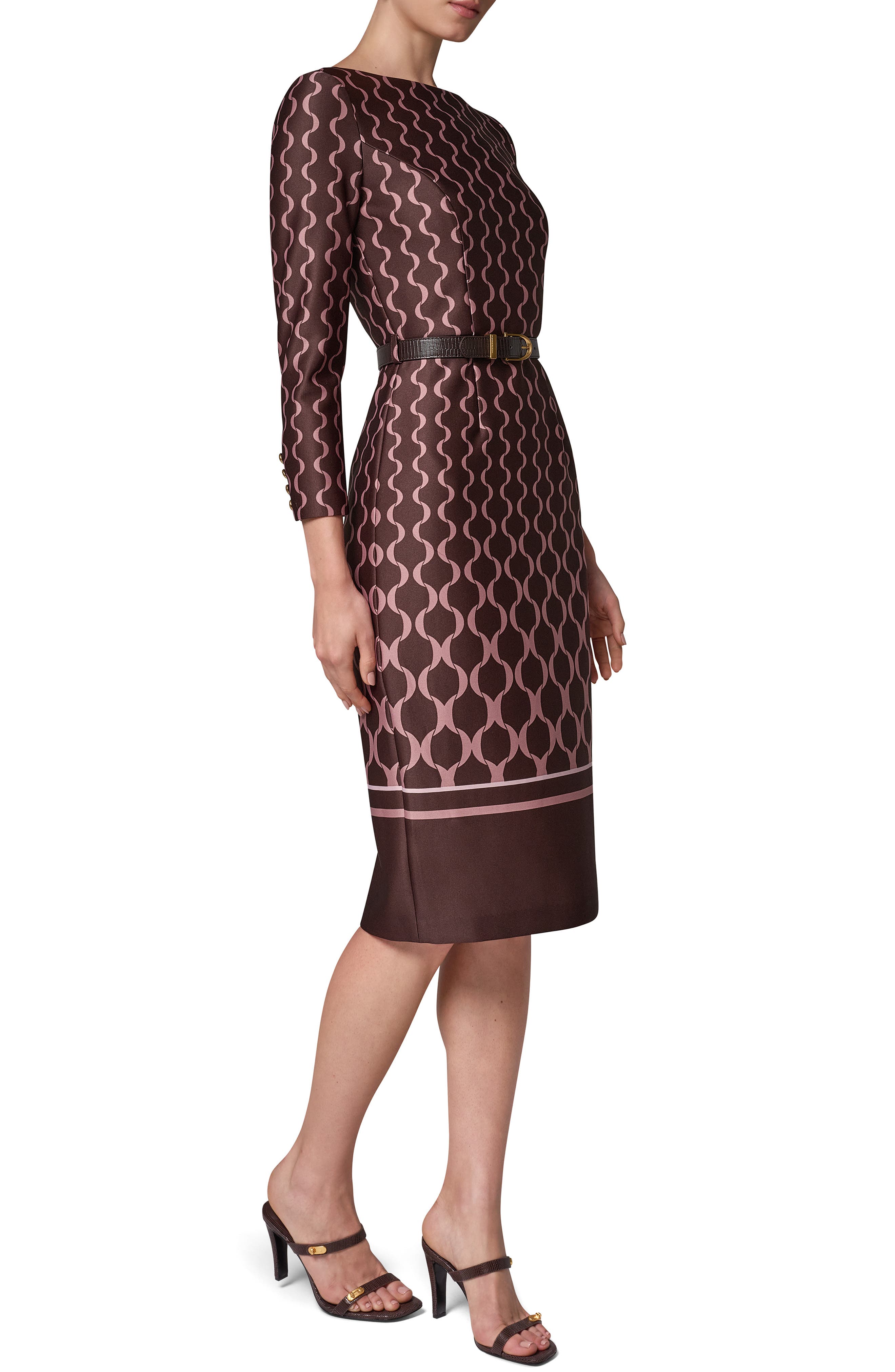 Donna Karan New York Chain Link Print Sheath Dress (Women) | Nordstrom