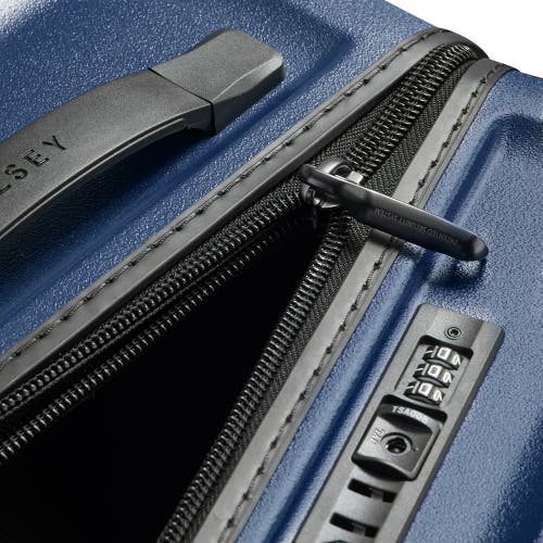 Delsey Paris Turenne 2.0 Large Checked Trunk Spinner Luggage In Blue