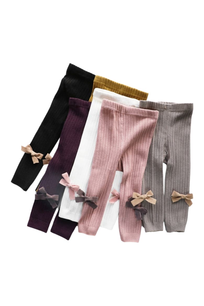 Mila Knit Cotton Leggings, Alternate, color, BLACK