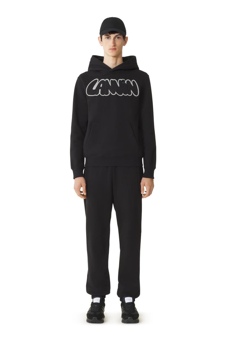 Black Modern Curb Jogging Pants, Main, color, Black