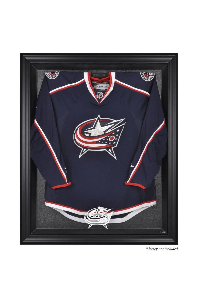 FANATICS AUTHENTIC Columbus Blue Jackets Black Framed Logo Jersey Display Case, Main, color,