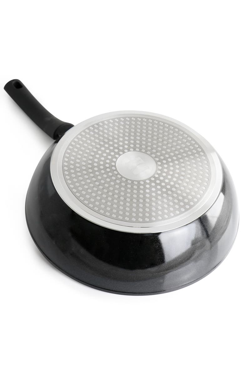 Kenmore Arlington 3.5 Quart Non Stick Aluminum Saute Pan with Lid, Alternate, color, Black