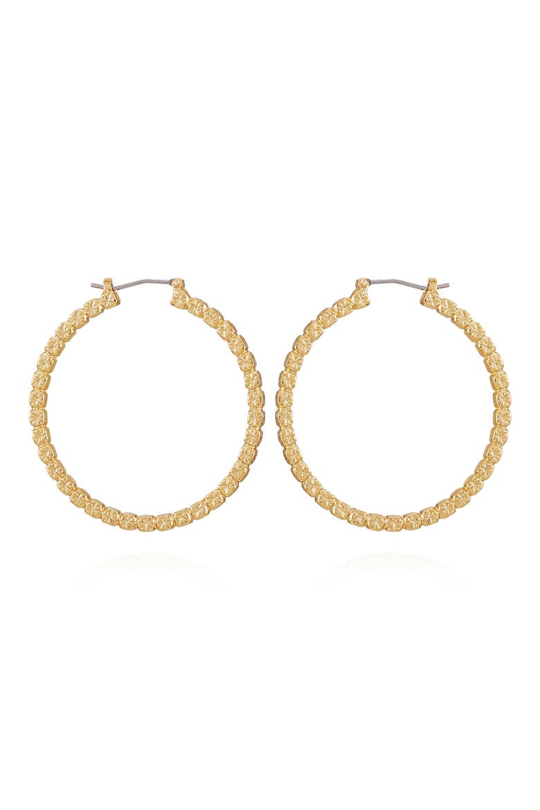 Had a Chain Hoop Earrings, Alternate, color, GOLD TONE