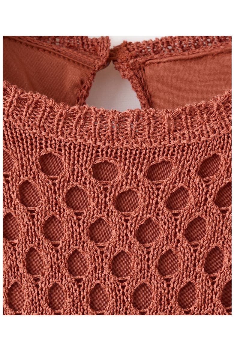 Kids' Crochet Fringe Dress, Alternate, color, ORANGE