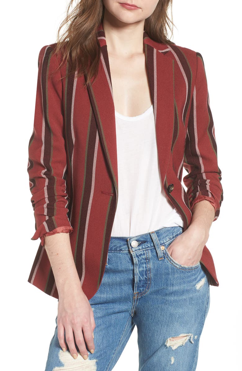 Mural Stripe Blazer, Main, color, 